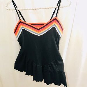 Parasuco: Asymmetric Bamboo Ruffle Tank Top